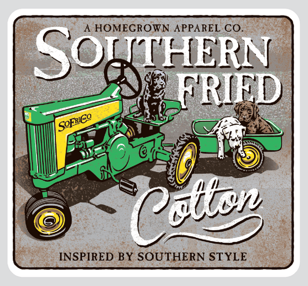 Green Tractor Decal - Southern Fried Cotton