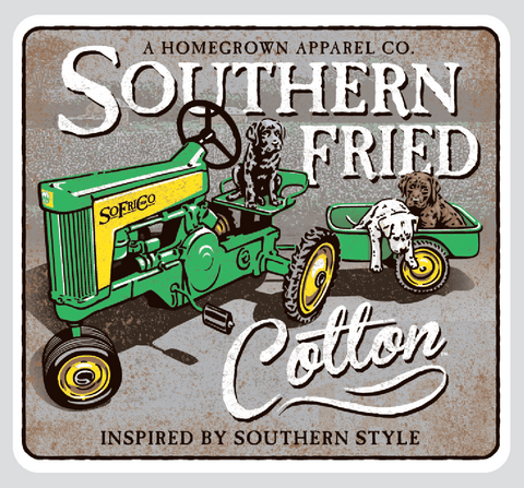 Green Tractor Decal - Southern Fried Cotton