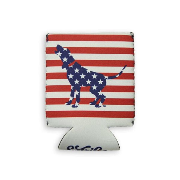 Star Spangled Hound Koozie